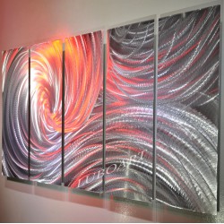 Silver Ocean Dance - 64" x 24"    Silver Ocean Dance - 64" x 24"